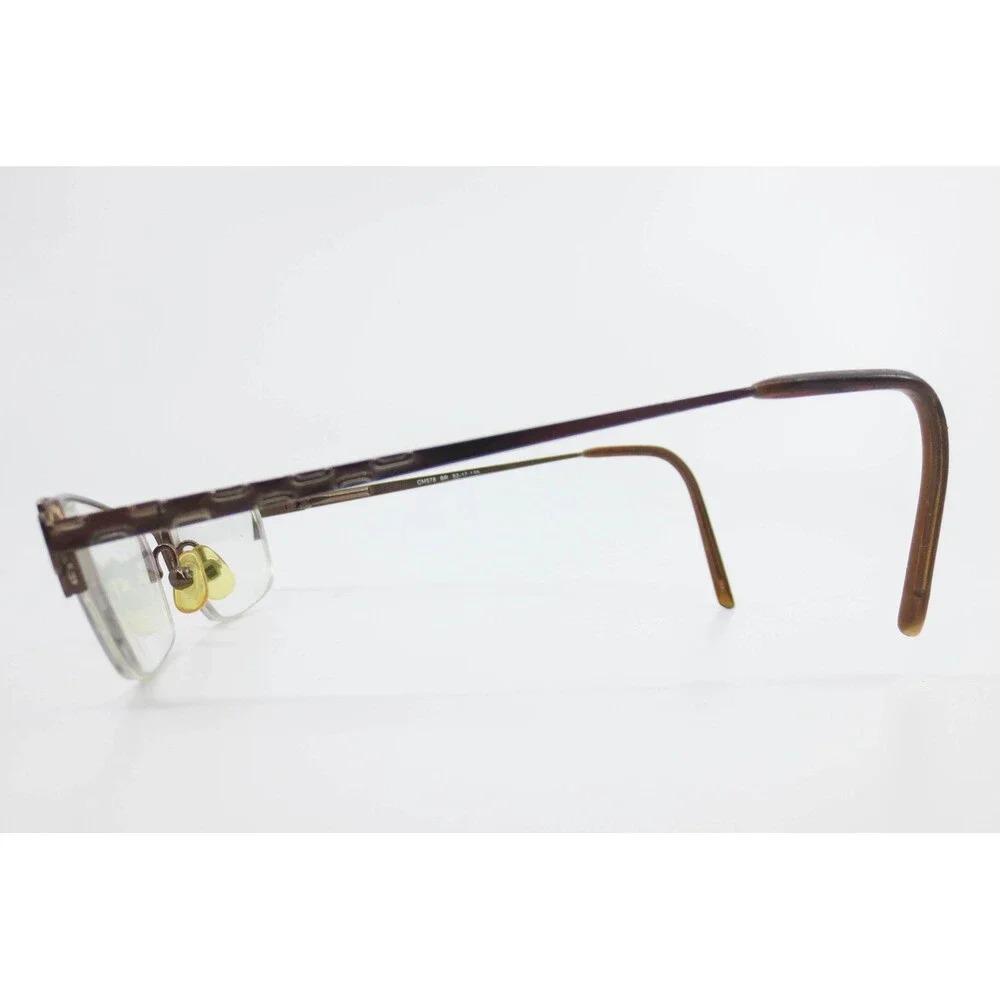Chelsea Morgan CM578 BR Bronze Rectangular Semi-Rimless Eyeglasses 52-17-135